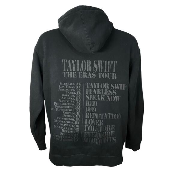 Taylor Swift The Eras Tour Black Hoodie Sweatshirt Medium Merch - Picture 2 of 12